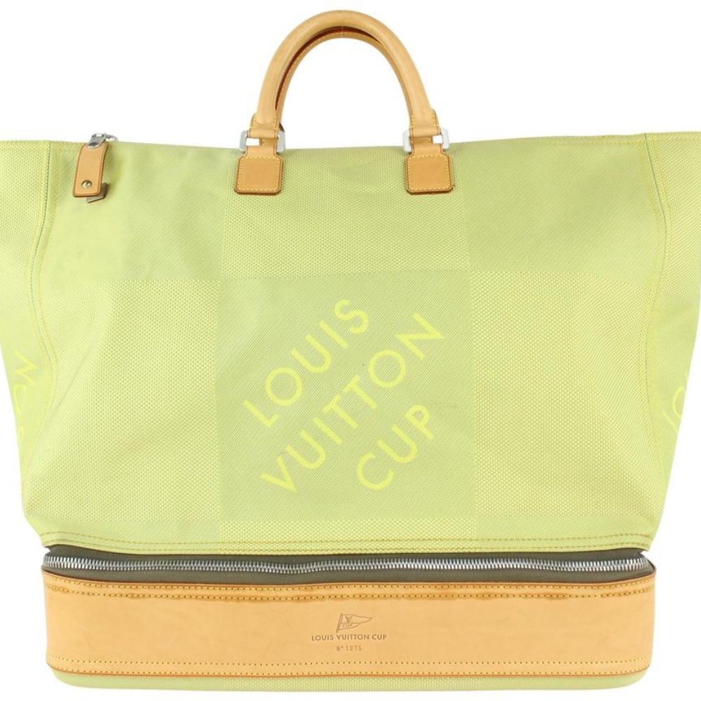 Louis Vuitton Lime Green Damier Geant Southern Cross Sac Sport 1018lv8